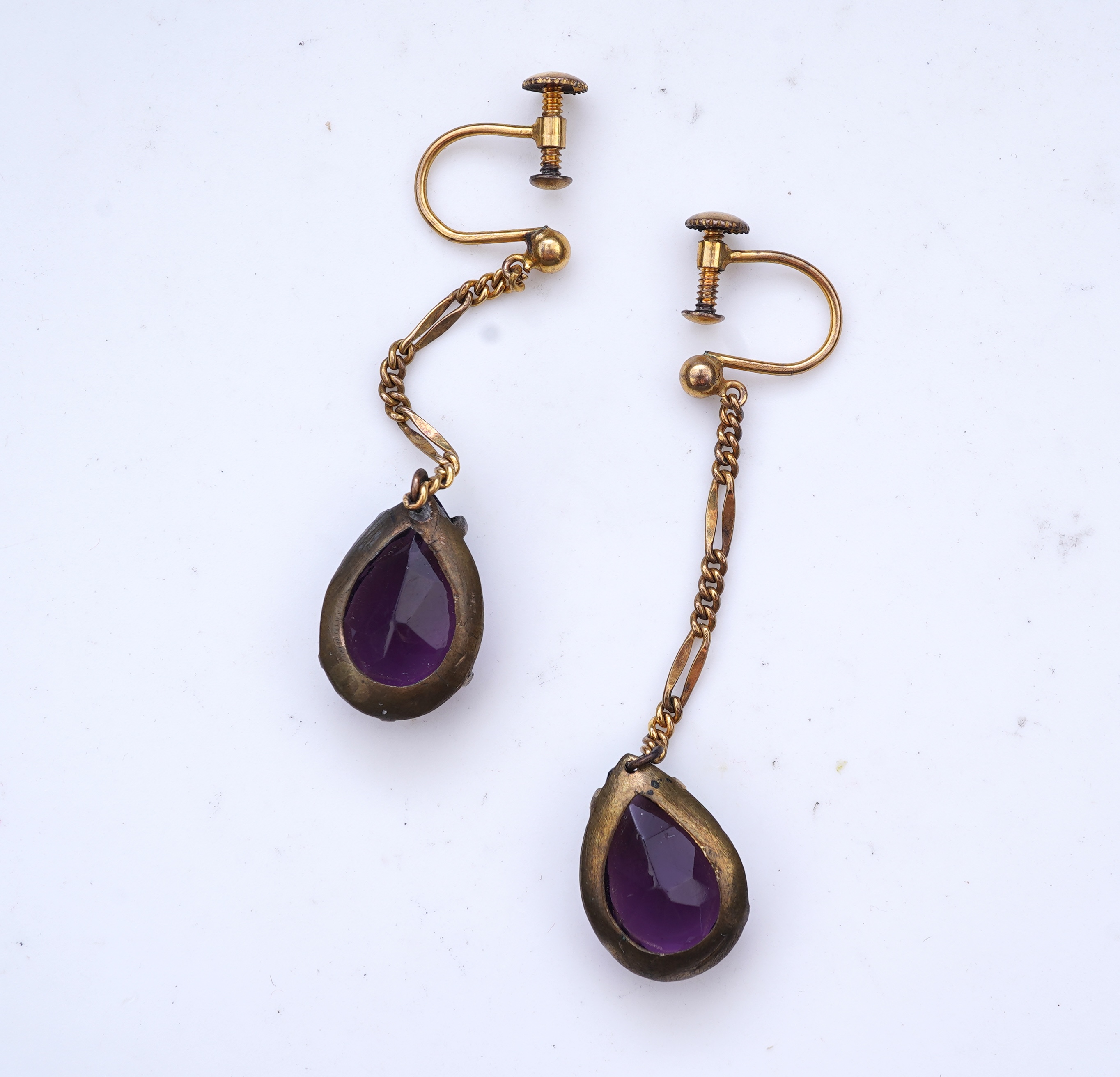 A group of antique gilt metal jewellery, 19th century